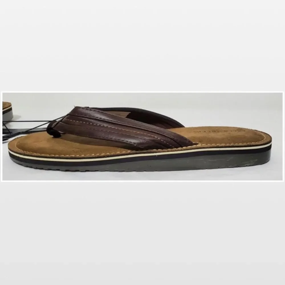 New Falls Creek Mens Flip Flops Shoes Outdoor Brown Tan Size 9 Slip On